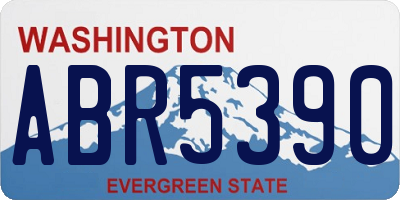 WA license plate ABR5390