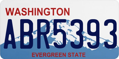 WA license plate ABR5393