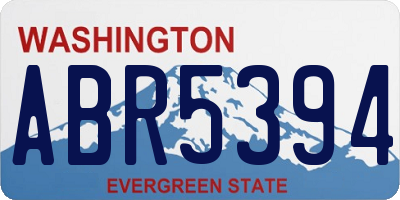 WA license plate ABR5394