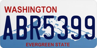 WA license plate ABR5399