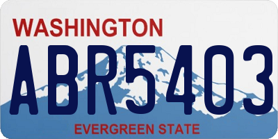 WA license plate ABR5403