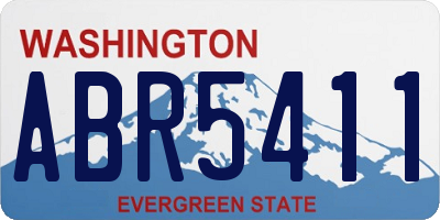 WA license plate ABR5411