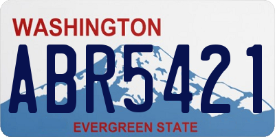 WA license plate ABR5421