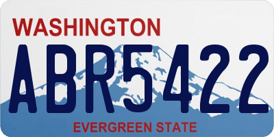 WA license plate ABR5422