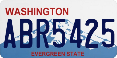 WA license plate ABR5425
