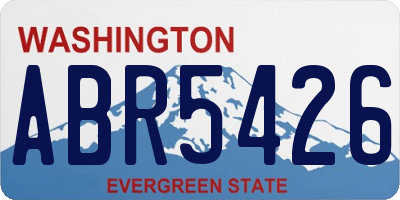 WA license plate ABR5426
