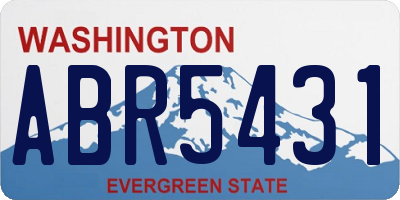 WA license plate ABR5431