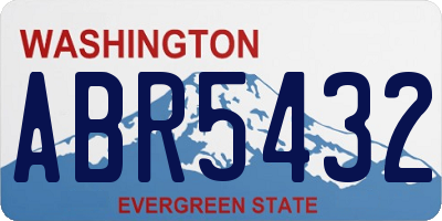 WA license plate ABR5432