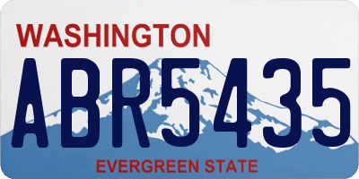 WA license plate ABR5435