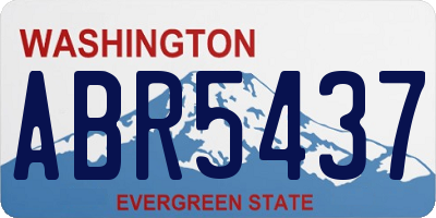 WA license plate ABR5437