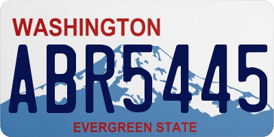 WA license plate ABR5445