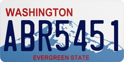 WA license plate ABR5451