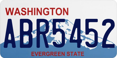 WA license plate ABR5452