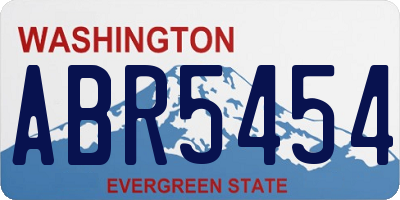 WA license plate ABR5454
