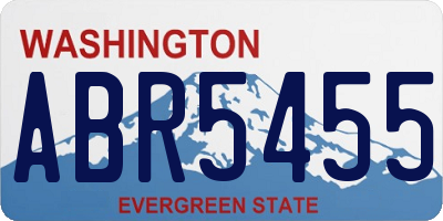 WA license plate ABR5455