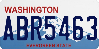 WA license plate ABR5463