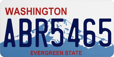 WA license plate ABR5465