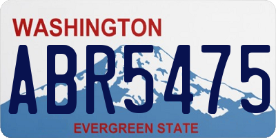 WA license plate ABR5475