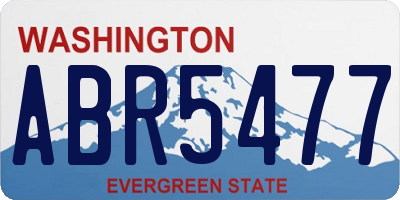 WA license plate ABR5477