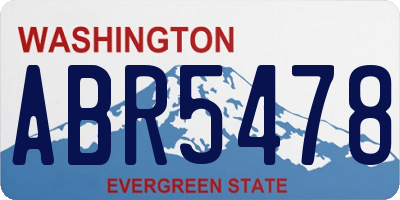 WA license plate ABR5478