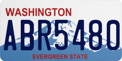 WA license plate ABR5480