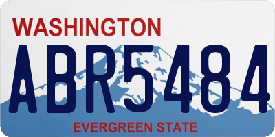 WA license plate ABR5484