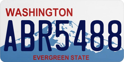 WA license plate ABR5488