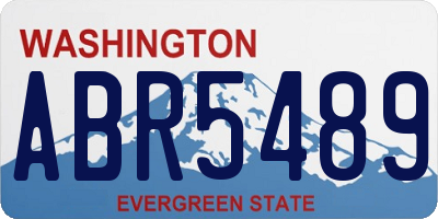 WA license plate ABR5489
