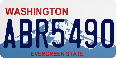 WA license plate ABR5490