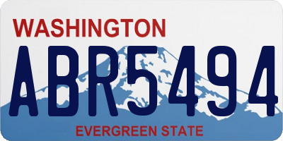 WA license plate ABR5494