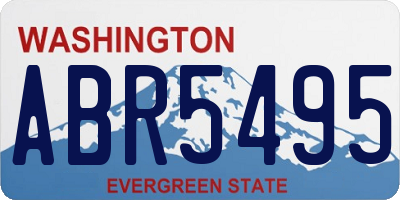 WA license plate ABR5495
