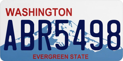 WA license plate ABR5498