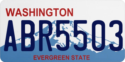 WA license plate ABR5503