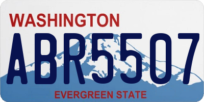 WA license plate ABR5507
