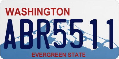 WA license plate ABR5511
