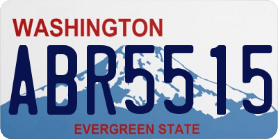WA license plate ABR5515