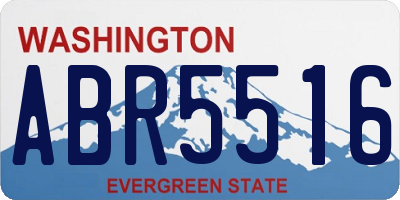 WA license plate ABR5516