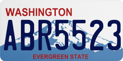 WA license plate ABR5523