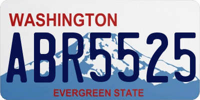 WA license plate ABR5525