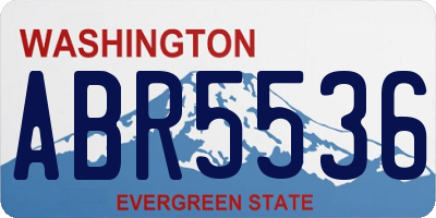WA license plate ABR5536