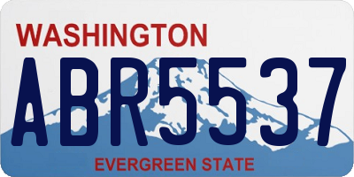 WA license plate ABR5537