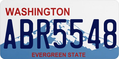 WA license plate ABR5548