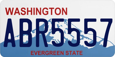 WA license plate ABR5557