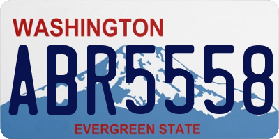 WA license plate ABR5558