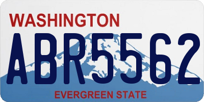 WA license plate ABR5562