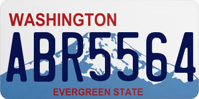 WA license plate ABR5564