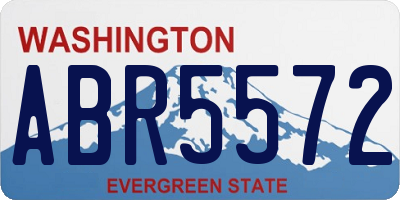 WA license plate ABR5572