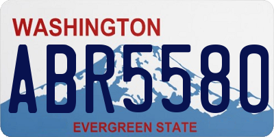 WA license plate ABR5580