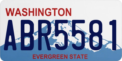 WA license plate ABR5581