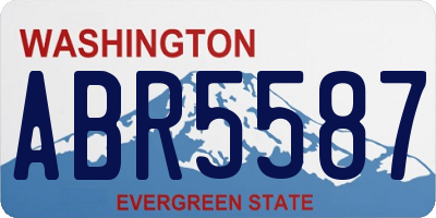 WA license plate ABR5587